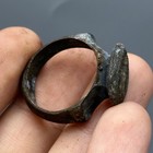 Rare Ancient Roman Bronze Ring With Winged Men Engraving