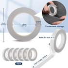 Yljoxr 6 Rolls Double Sided Tape For Crafts  0 4 Inches X 26 25 Feet  White