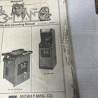 Original Factory  Arcade Video Game Manual Ms Pac-man Midway Pacman