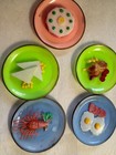 Vintage 1960s   1980s Dollhouse Miniature Food Plate Set     1 12 Scale Accessories