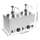 Commercial Hot Fudge Warmer Nacho Cheese Sauce Warmer W  Pump Dispenser 1600w