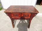 Antique 19th C  Qing Dynasty Chinese Elm Wood Alter Table Carved Asian Sideboard