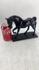 Mcm Black Resin Horse Statue figurine