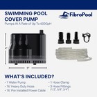 Fibropool Electric Swimming Pool Winter Cover Drain Pump  600 Gph  - 22 Foot