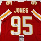 Autographed signed Chris Jones Kansas City Red Football Jersey Jsa Coa