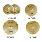 Low Volume Cymbal Pack Golden Mute Cymbal 14 hi-hat 16 crash 18 crash 20 ride   