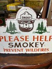  smokey The Bear  Prevent Wildfires  Embossed Metal Sign   16 x 11  Great Sign
