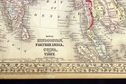 Antique 1872 Map Of Hindoostan Farther India China Tibet Color Map Mitchell