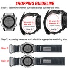 Garmin Watch Band Rugged Nylon Sports Hoop And Loop Military Strap For Fenix Etc