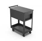 28-inch Steel Mechanics Tool Cart  Powder-coated Finish  500 Lb Capacity  Black