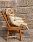 Vintage Plush Monkey With Velvet Hands   Feet Norah Wellings Label - Not Steiff