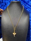 Sharks Tooth Pendent Necklace Precious Metal Camouflage 925 Sterling Silver Clsp