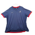 Atlanta Braves Team Issued Nike Hot Jacket 3xl Sal Fasano  57 Cage Pullover Navy
