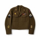 Vintage Wwii Us Army Ike Jacket Olive Drab Wool Military Uniform 40r Adsec Patch