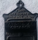 Antique 1899 Cast Iron Double Match Holder Safe 1163 B Victorian Gas Stove