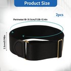 Salbsever 2pcs Sleeve Garters Elastic Black Arm Band Stretchy Adjustable Anti   
