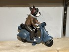 Boxer Dog On Scooter Figurine