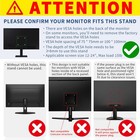 Low Profile Monitor Stand Lcd Tv Foldable Desk Mount For 1224 Inch Screen