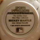 1991 Mickey Mantle Sports Impressions Collector Plate Limited Platinum Edition 