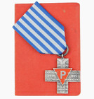4398 Ww2 Document   Prl Auschwitz Holocaust Survivor Cross Medal Poland Jewish
