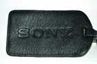 Sony Vaio Luggage Tag Suitcase Id Address Holder Travel Label Leather Black