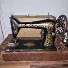 Vintage 1910 Singer Model 66 Sewing Machine Serial G4490101 Red Eye Works  