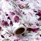 Reversible Floral Wrapping Paper - Mini Roll - 17 Inch X 33 Feet - Purple Floral