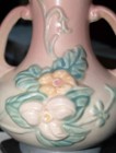 Hull Art Pottery Wildflower Vase W8-7       Pink   Green Double-handled Vintage Usa