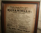 Antique Playbill Theatre Royal Drury Lane Masaniello My Wife May 22  1829 Frame