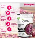 Sun Dried Rose Petals - Dry Rosa Gallica - 100  Edible For Food-100 Grams