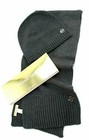 Nwt Michael Kors Charcoal Zig Zag Mk Metallic Logo 2 Pc Hat   Scarf Set Msrp  98