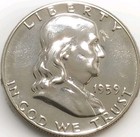 1959 Cameo Franklin Silver Half Dollar Gem Proof 90  Us Coin Free Post Tracking 