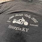 Vintage Fruit Of Loom T Shirt Sz 2xl Black Little Sturgis Rally 2002 10th Annual