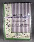 Avon Set Of 6 Drawer Liners Lavender Blossom Purple W  Green Trim Nos 2008