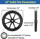 20  Flat Free Tire And Wheel With 3 4    5 8  Bearing 2 45  Centered Hub 2 Pcs