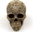 Creative Skull Flowers Sculpture 8 1   Human Head Skeleton Statue Collectible
