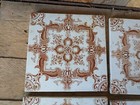Nine Antique Transferware Print Aesthetic Movement 6 Inch Tiles England No 5029