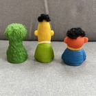 Vtg 70s Lot 3 Sesame Street Rubber  Finger Puppet Toy Hong Kong Bert Ernie Oscar