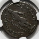 1787 Massachusetts Half Cent Colonial Copper - Ryder 4-c  ngc F-12 