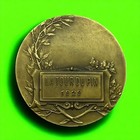 1929 La Tour Du Pin French Bronze Medal     Nude Athlete Art Deco Style