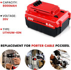 2pack For Porter Cable Pcc680l 20v 20 Volt 8 0ah Max Lithium-ion Battery Pcc685l
