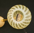 Devilbiss Fenton Perfume Atomizer - Opalescent Uranium Topaz Swirl 1941 Mint