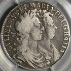 1689 Pcgs Vf 25 William Mary 1 2 Crown Great Britain Silver Coin  21010402c 