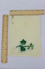 Embroidered Coasters tea Napkins  Leaves On Cream  5 25in X 6 5in  Set Of 6