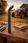 Exhaust Pipe Stack Replacement Universal - 1-1 2  X 24 Curved Black