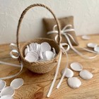Handmade Ring Bearer Pillow And Wedding Flower Girl Basket Set Pearl