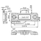 Universal Window Sash Lock-white Composite Sweep Latch-31601white