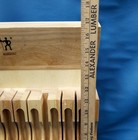 J a  Henckels Blonde Solid Maple Cutlery Knife Storage Block 9x16 5 Drawer Inlay