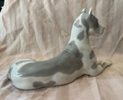 Large Vintage Lomonosov Porcelain Great Dane Figurine Ussr Russia 9 5  X 5 