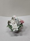 Vintage Decorative Porcelain Flower Basket  Hand Painted